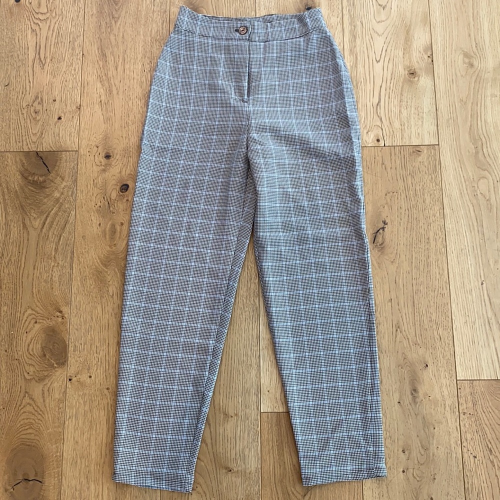 Check Tapered Pants